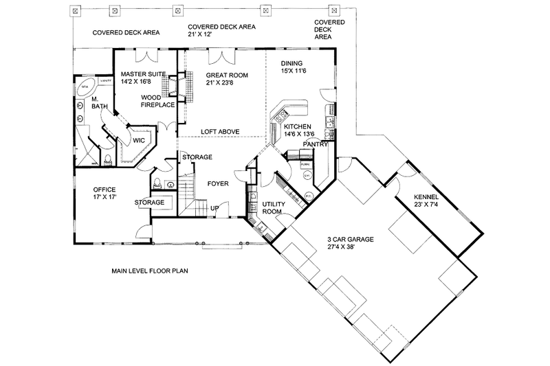 Home Plan - Floor Plan - Main Floor for Craftsman House Plan #117-737 - 3 bed, 2.5 bath