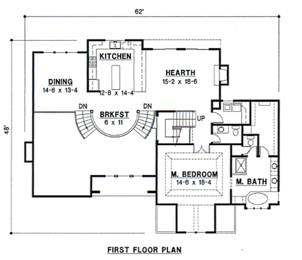Traditional Floor Plan - Main Floor Plan #67-145