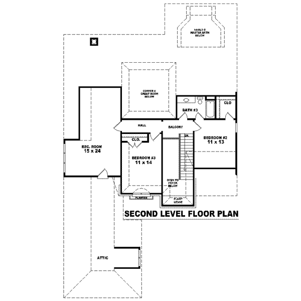 European Floor Plan - Upper Floor Plan #81-1574