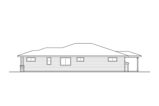 Exterior - Other Elevation 1 for Prairie House Plan #124-1192 - 3 bed, 2 bath