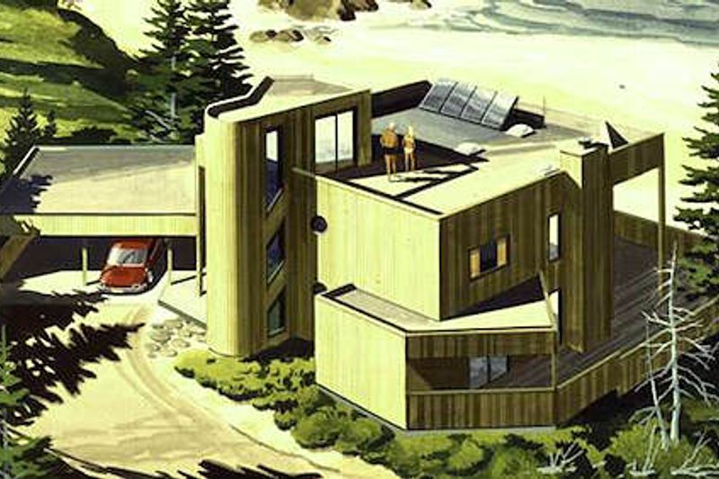 Dream House Plan - Modern Exterior - Front Elevation Plan #320-399