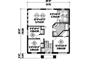 Contemporary Style House Plan - 3 Beds 1 Baths 1088 Sq/Ft Plan #25-4270 