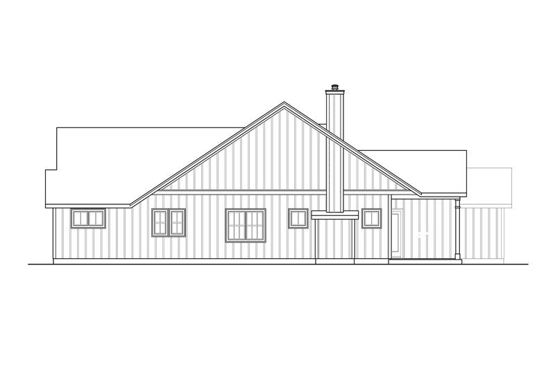 Architectural House Design - Exterior - Other Elevation 1 for Ranch House Plan #124-1108 - 3 bed, 2 bath