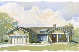 Craftsman style home, bungalow design, elevation