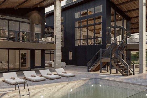 Exterior - Outdoor Living for Modern House Plan #455-292 - 1 bed, 1.5 bath