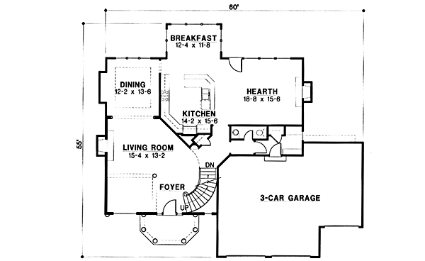 European Floor Plan - Main Floor Plan #67-130
