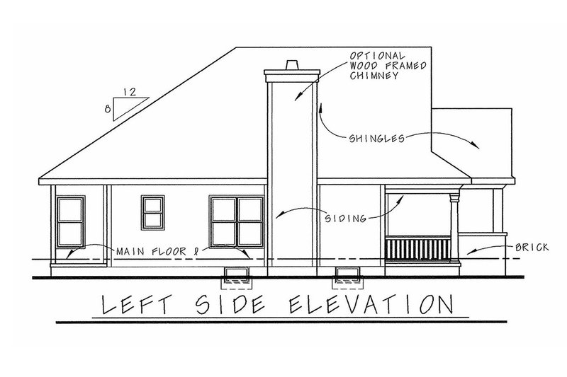 Home Plan - Exterior - Other Elevation for Cottage House Plan #20-2225 - 3 bed, 2 bath