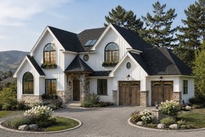 House Blueprint - Exterior - Front Elevation for Farmhouse House Plan #1100-125 - 5 bed, 3 bath