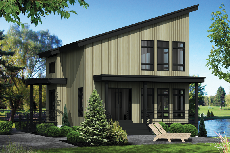 Dream House Plan - Modern Exterior - Front Elevation Plan #25-4364