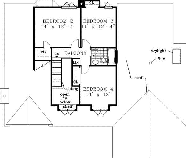 Dream House Plan - Farmhouse Floor Plan - Upper Floor Plan #3-177