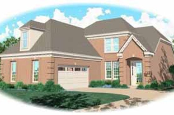 Exterior - Front Elevation for European House Plan #81-227 - 3 bed, 2.5 bath