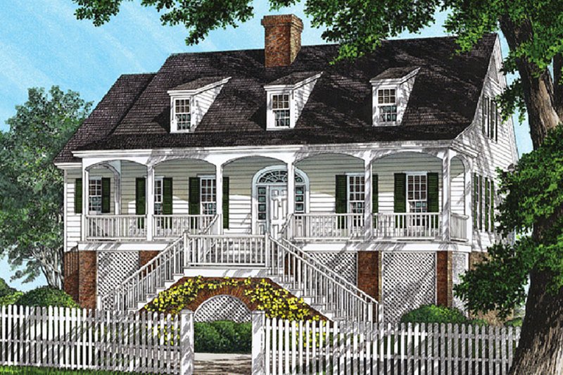 Home Plan - Southern Exterior - Front Elevation Plan #137-237