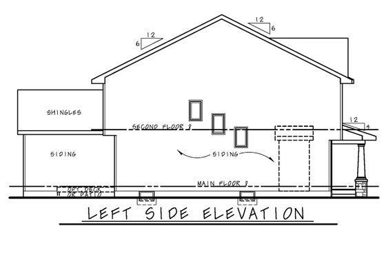 Exterior - Other Elevation for Traditional House Plan #20-2516 - 4 bed, 3.5 bath