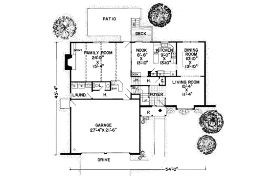 Floor Plan - Main Floor for European House Plan #312-771 - 4 bed, 3.5 bath