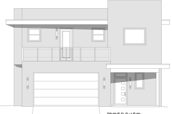 Exterior - Front Elevation 3 for Modern House Plan #932-1113 - 4 bed, 3.5 bath