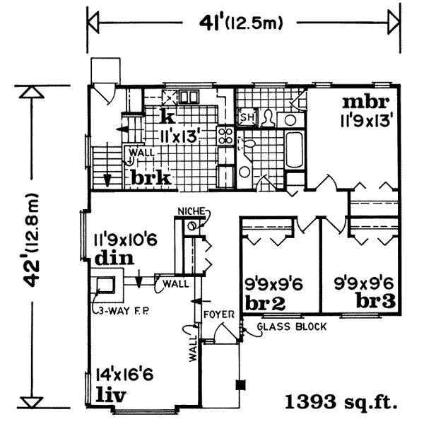Ranch Floor Plan - Main Floor Plan #47-525