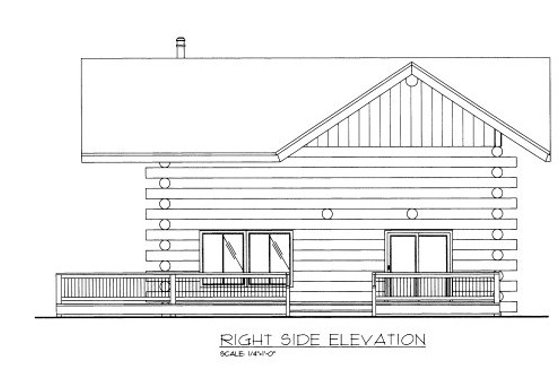 Exterior - Other Elevation for Log House Plan #117-585 - 2 bed, 1 bath