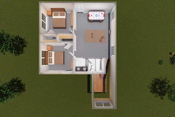 House Blueprint - Traditional Floor Plan - Upper Floor Plan #513-2205