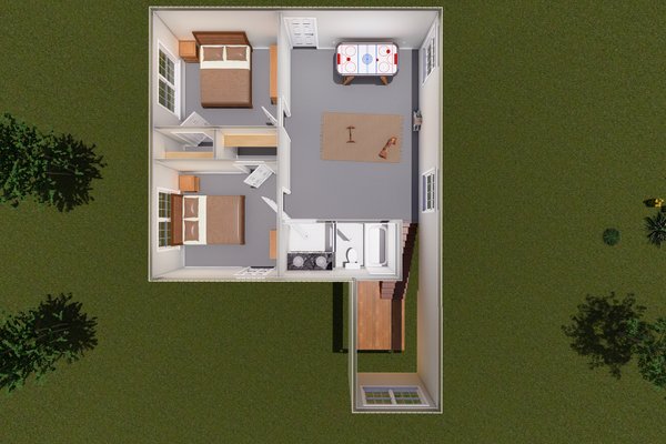 House Blueprint - Traditional Floor Plan - Upper Floor Plan #513-2205