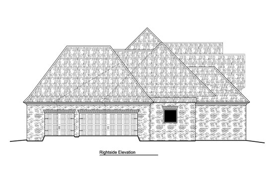 Exterior - Other Elevation 3 for European House Plan #1081-7 - 4 bed, 4.5 bath