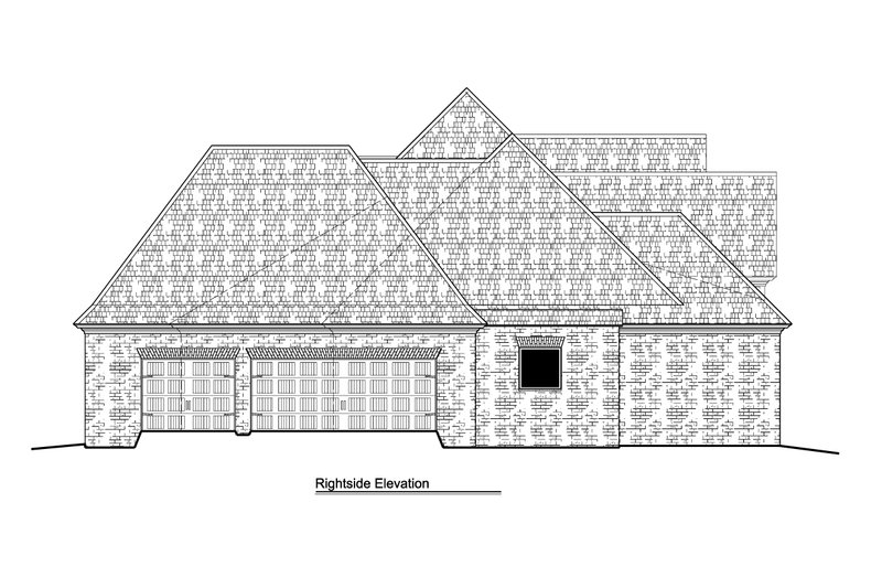 House Plan Design - Exterior - Other Elevation 3 for European House Plan #1081-7 - 4 bed, 4.5 bath