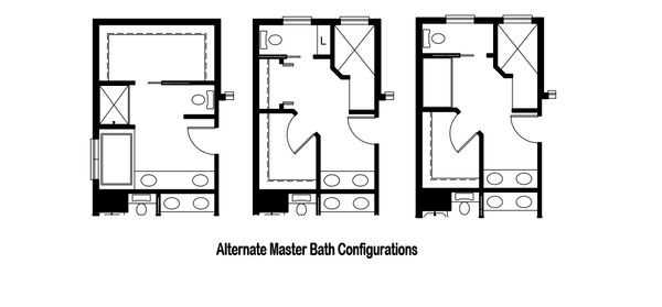 Dream House Plan - Alternate Master Bath Configurations