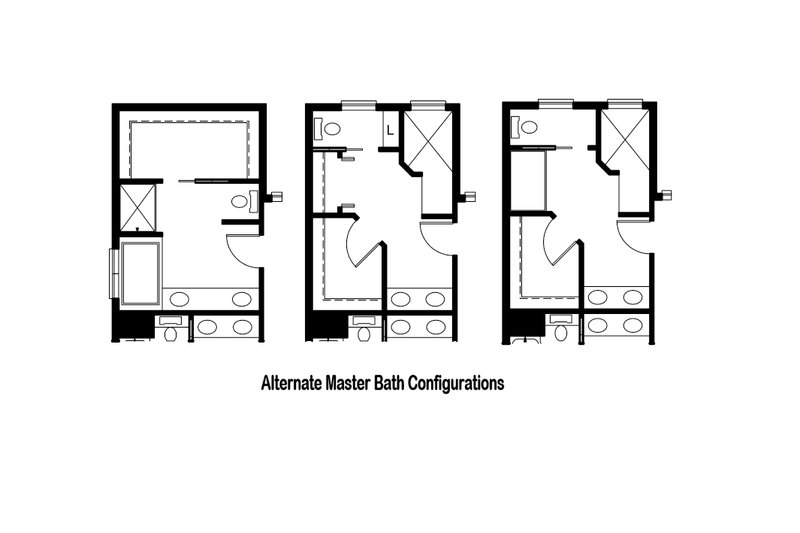 Home Plan - Alternate Master Bath Configurations
