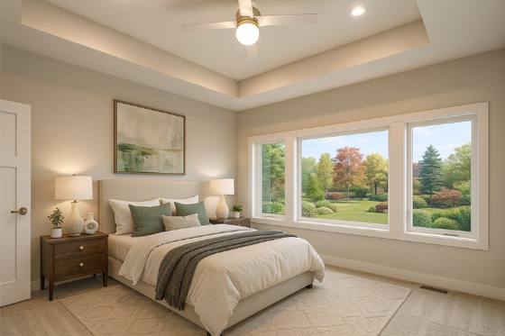 Interior - Master Bedroom for Ranch House Plan #70-1562 - 5 bed, 3 bath