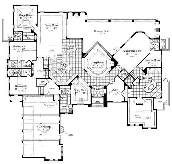Architectural House Design - European Floor Plan - Main Floor Plan #417-447