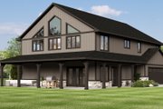 Farmhouse Style House Plan - 4 Beds 3.5 Baths 4276 Sq/Ft Plan #1064-397 Exterior 