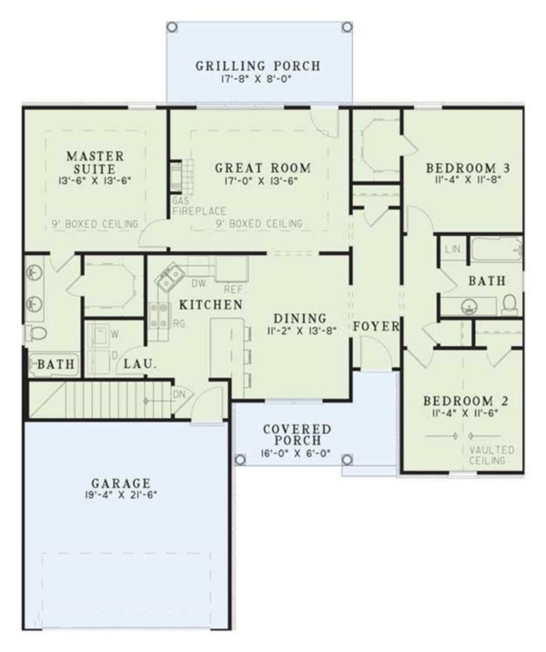 Home Plan - Contemporary Floor Plan - Main Floor Plan #17-2891