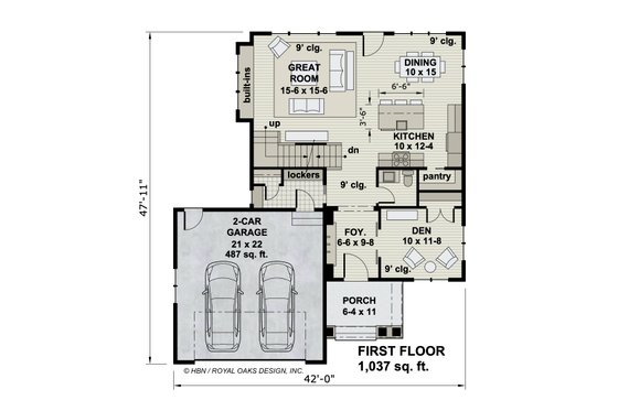 Floor Plan - Main Floor for Traditional House Plan #51-1190 - 4 bed, 2.5 bath