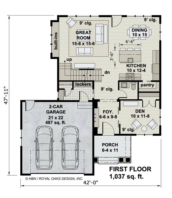 Traditional Floor Plan - Main Floor Plan #51-1190