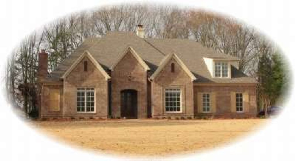 Exterior - Front Elevation 2 for European House Plan #81-1313 - 4 bed, 3.5 bath