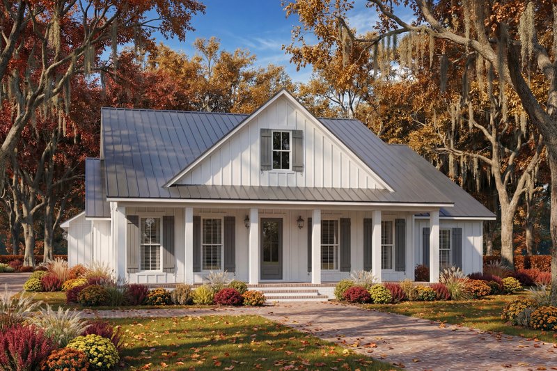 Architectural House Design - Exterior - Front Elevation 9 for Farmhouse House Plan #430-414 - 3 bed, 2.5 bath