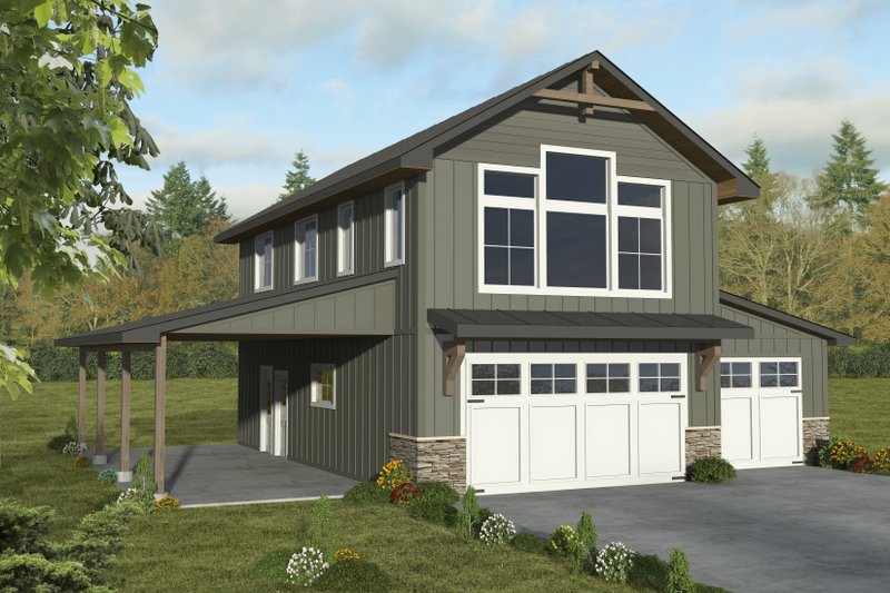 Architectural House Design - Craftsman Exterior - Front Elevation Plan #117-982