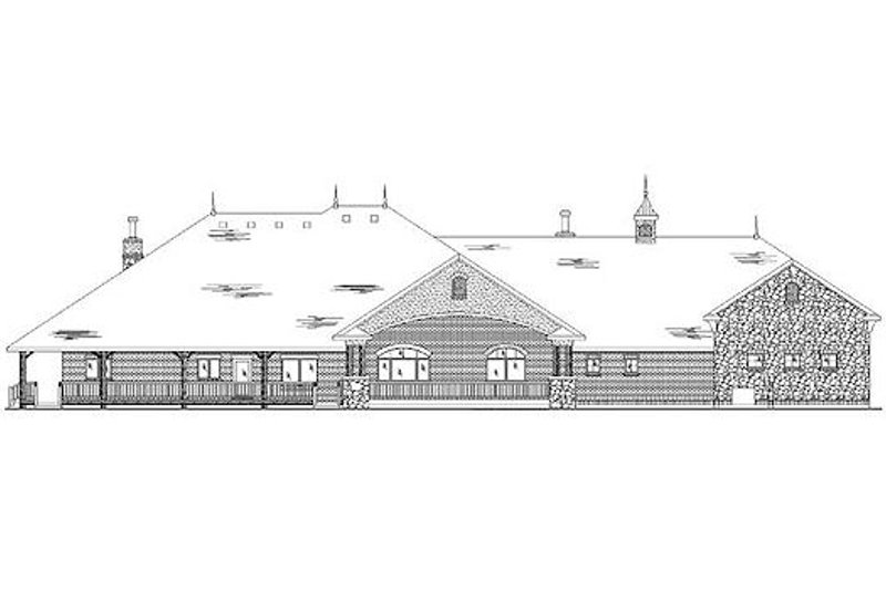 Dream House Plan - Exterior - Rear Elevation for European House Plan #5-348 - 4 bed, 4.5 bath
