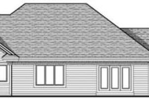 Exterior - Rear Elevation for Traditional House Plan #70-619 - 3 bed, 2 bath