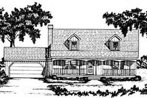 Country Exterior - Front Elevation Plan #36-149