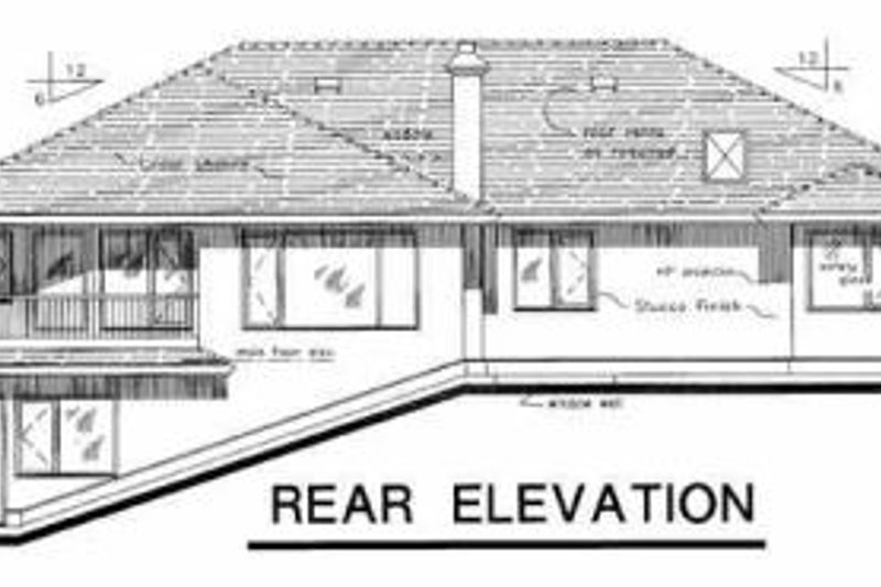 Dream House Plan - Exterior - Rear Elevation for European House Plan #18-9129 - 3 bed, 2 bath