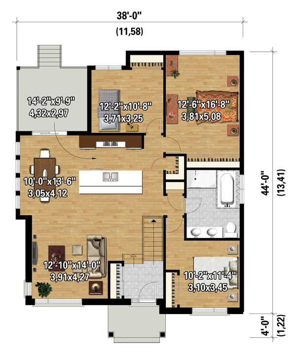 Contemporary Floor Plan - Main Floor Plan #25-4464