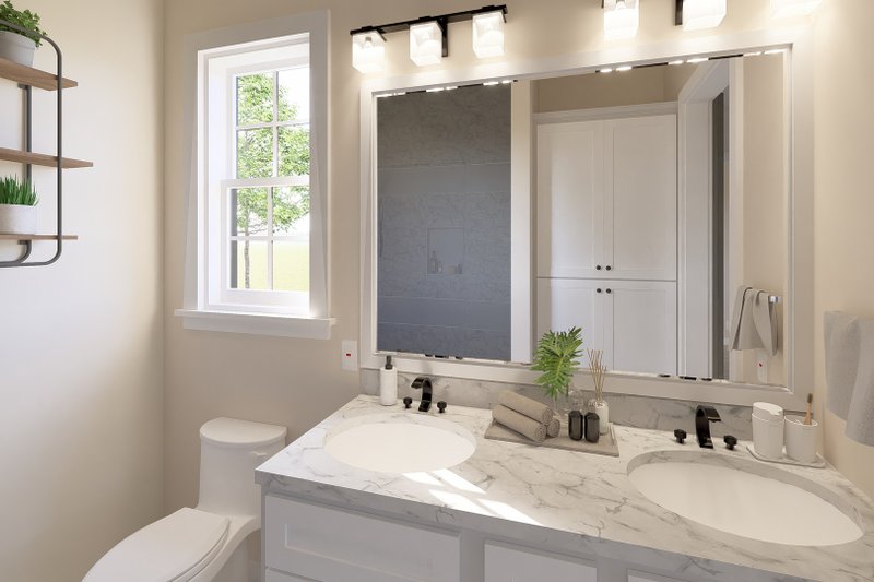 Dream House Plan - Interior - Master Bathroom for Farmhouse House Plan #44-262 - 2 bed, 2 bath