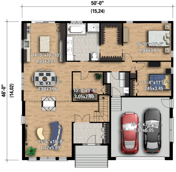 Contemporary Floor Plan - Main Floor Plan #25-4332