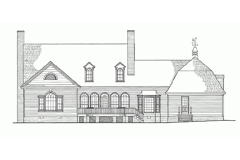 Dream House Plan - Exterior - Rear Elevation for Country House Plan #137-151 - 4 bed, 3 bath