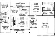 Ranch Style House Plan - 3 Beds 2 Baths 1800 Sq/Ft Plan #21-469 