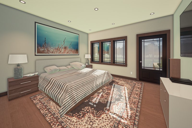 Architectural House Design - Interior - Master Bedroom for Prairie House Plan #1088-12 - 3 bed, 2.5 bath