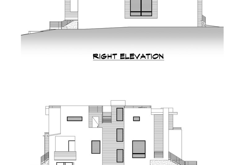 Architectural House Design - Exterior - Other Elevation 3 for Contemporary House Plan #1066-133 - 5 bed, 4 bath