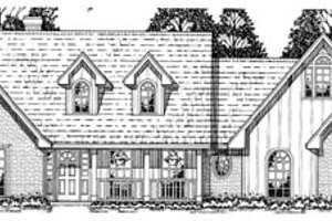 Country Exterior - Front Elevation Plan #42-208
