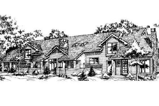 Exterior - Front Elevation for Craftsman House Plan #320-308 - 1 bed, 2 bath