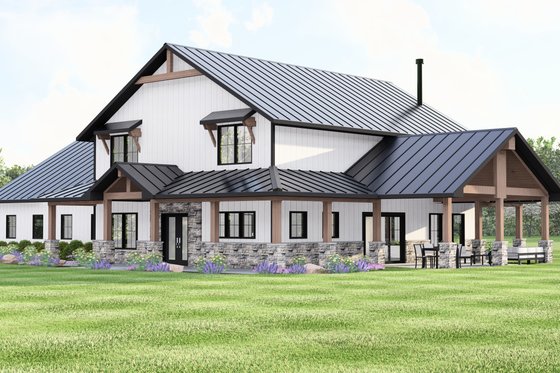 Exterior - Other Elevation for Barndominium House Plan #1064-401 - 3 bed, 3 bath